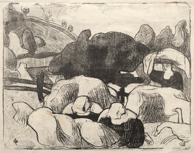 Les Bretonneries : Bretonnes Faisant les Foins - Emile Bernard