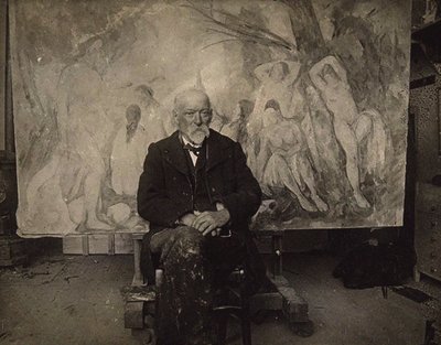 Paul Cézanne dans son atelier aux Lauves, 1904 - Emile Bernard