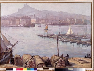 Le vieux port de Marseille et Notre Dame de la Garde - Emile Bernard