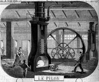 Forges de la Franche-Comté : le pilon. Usine de Fraisans, Jura (39) - Emile Bourdelin