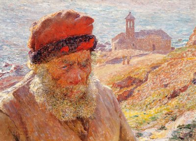 Ampelio, vieux pêcheur de Bordighera - Emile Claus