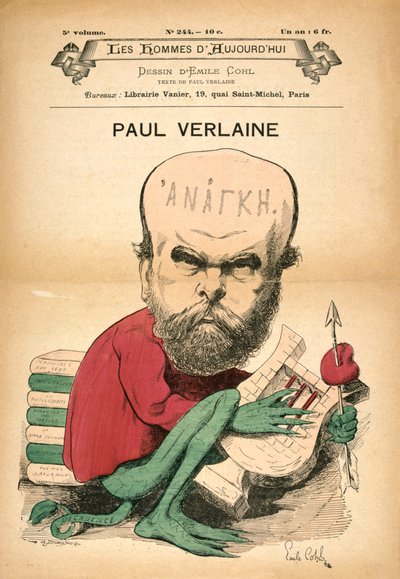 Paul Verlaine en tant que Décadence, vers 1880 - Emile Cohl