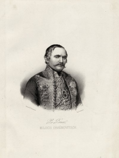 Milo Obrenovic I 1780-1860, prince de Serbie, vers 1838 - Emile Desmaisons