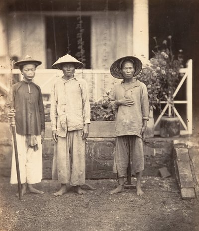 Prisonniers conduits par un Mata, Cochinchine, 1866 - Emile Gsell