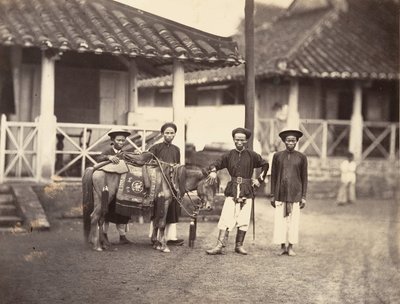 Riche Annamite montant à cheval, Cochinchine - Emile Gsell