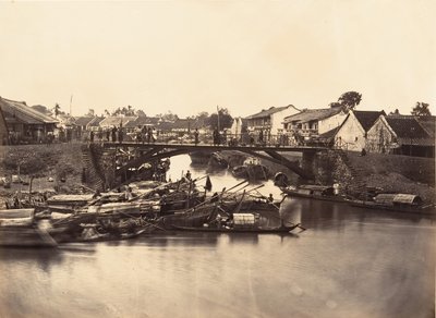 Vue de la ville chinoise Cholen Feuille No. 2, Saïgon, Cochinchine, 1866 - Emile Gsell