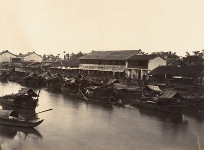 Vue de la Ville Chinoise Cholen Feuille No. 3, Saïgon, Cochinchine, 1866 - Emile Gsell