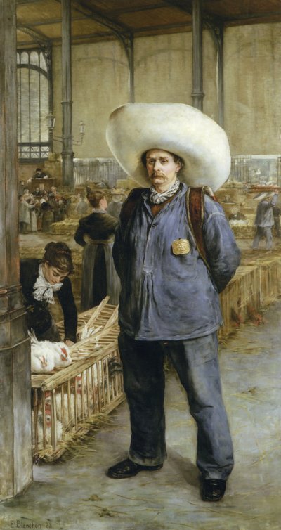 Porteur au marché des Halles - Emile Henri Blanchon
