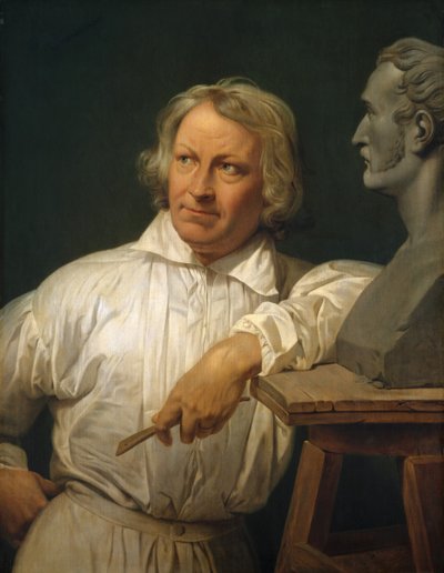 Bertel Thorvaldsen avec le buste d