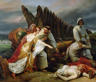 Edith trouvant le corps de Harold, 1828 - Emile Jean Horace Vernet