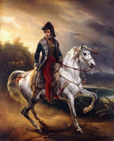 Portrait de Justo Machado y Salcedo, consul espagnol à Paris à cheval, 1821 - Emile Jean Horace Vernet