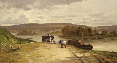 Paysage fluvial, 1837 - Emile Lambinet
