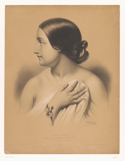 Jeune femme avec bracelet se couvrant - Emile Lassalle