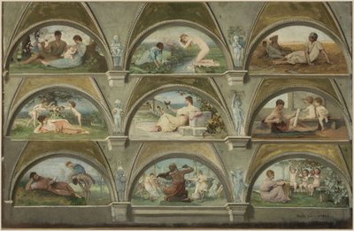 Esquisse pour le salon des cariatides à l