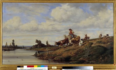 Le Passage du gué - Emile Loubon