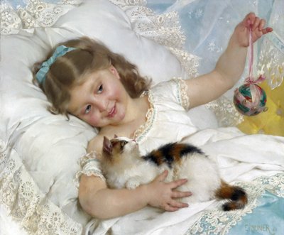 Enfant et chat - Emile Munier