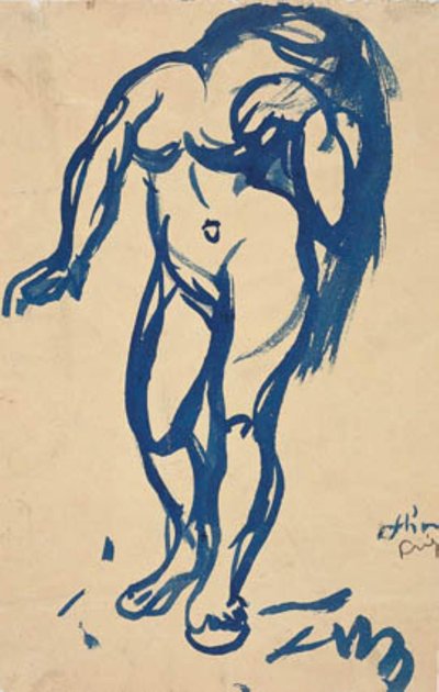 Femme debout avec les cheveux lâchés - Emile Othon Friesz