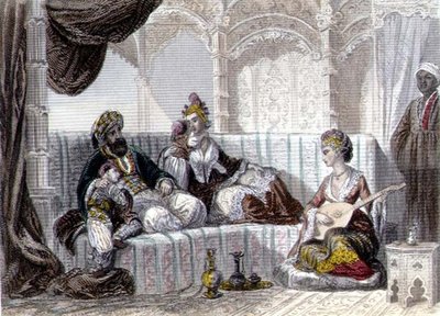 Intérieur avec un Bey et sa famille, de 