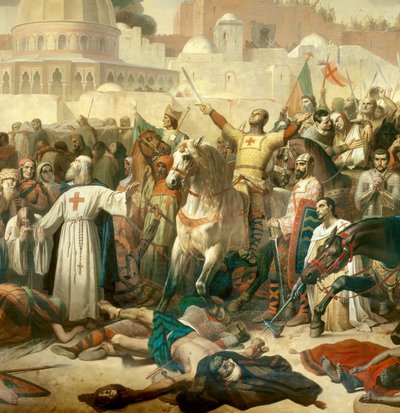 (détail) Première Croisade : La prise de Jérusalem par les croisés le 15/07/1099 - Emile Signol