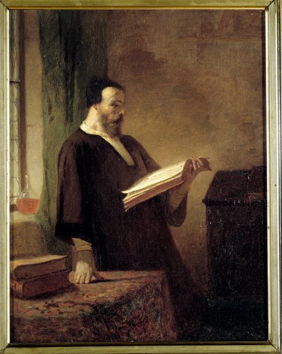 Un bibliophile Un homme lisant un livre - Emile Vaude