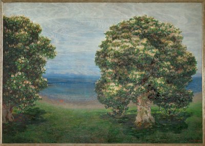 Grosses Landschaftsbild - Grande peinture de paysage (huile sur toile) - Emilie Mediz-Pelikan