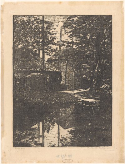 Ferme et grange à foin au bord de l