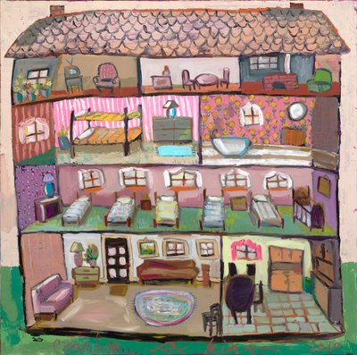 Maison de poupée 18, 2020 (huile sur toile) - Emily Fox King
