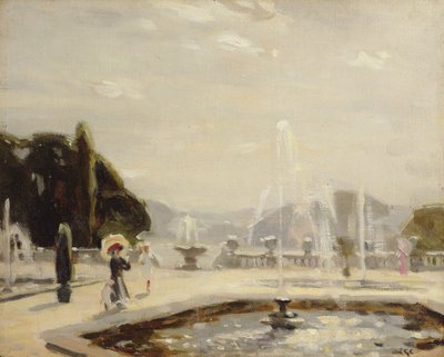 La fontaine (huile sur toile) - Emily G. Court