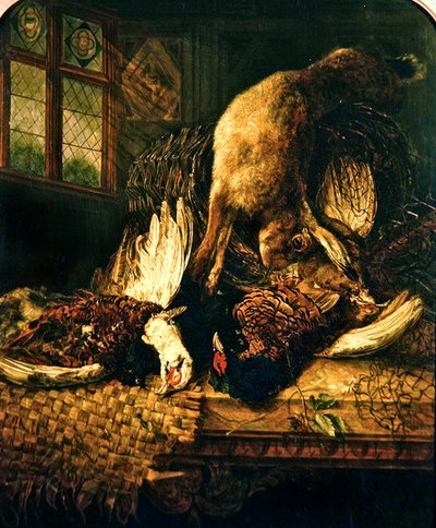 Nature morte avec faisans et lièvre, c.1860 - Emily Stannard