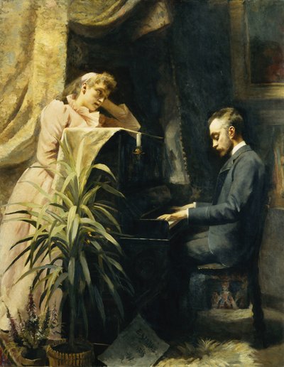 Au piano, 1891 - Emma Sparre