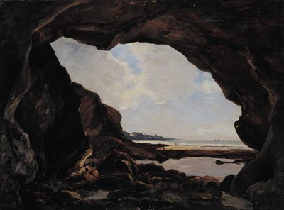 Grotte du Ris sous la falaise ferrugineuse, Douarnenez, août 1876 - Emmanuel Lansyer