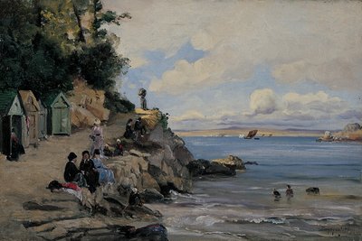 Bain des dames, Douarnenez, août 1876 - Emmanuel Lansyer