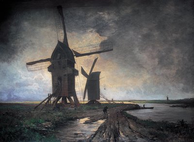 Moulin sur la plaine de Lille, 1877 - Emmanuel Lansyer