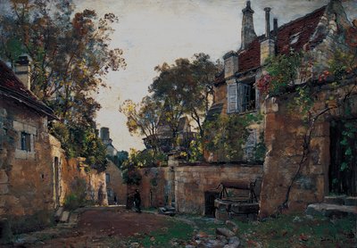 La maison de mon oncle Pescherard au château de Loches. 1882 (huile sur toile) - Emmanuel Lansyer