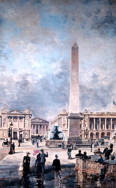 Obélisque de Louxor et la Place de la Concorde, 1891 - Emmanuel Lansyer