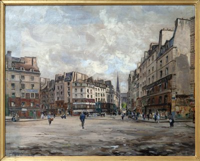 Place Maubert en 1888, Peinture à l
