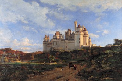 Le château de Pierrefonds, vers 1868 - Emmanuel Lansyer