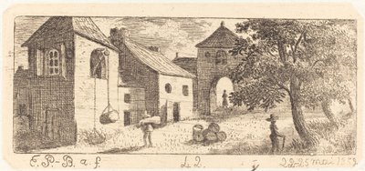 La cour de ferme - Emmanuel Phélippes Beaulieu