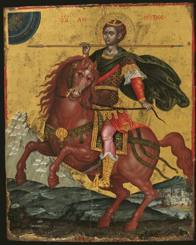 Icône de Saint Démétrios à cheval, 1672 - Emmanuel Tzanes