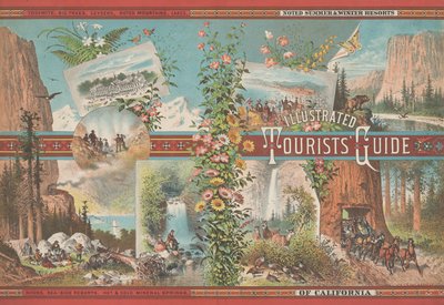 Couverture de livre pour un guide touristique illustré des stations estivales et hivernales célèbres de Californie - Emmanuel Wyttenbach