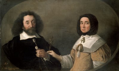 John Tradescant le Jeune et Hester, sa deuxième épouse - Emmanuel de Critz