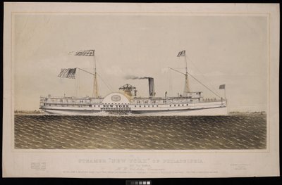 Le vapeur New York de Philadelphie... H W Chisholm, Commandant... - Endicott Endicott