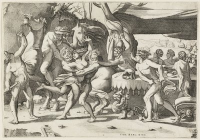 Combat des Lapithes et des Centaures - Enea Vico