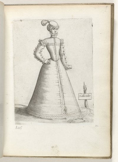 Une femme mariée de France, habillée selon la mode de vers 1550 - Enea Vico