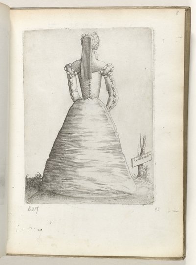Femme mariée de France, habillée selon la mode de 1550 - Enea Vico