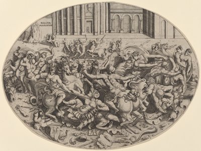 La Bataille des Amazones [recto] - Enea Vico