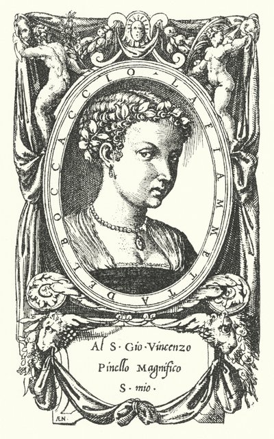 La Dame Fiammetta, sujet du roman de Giovanni Boccaccio Elegia di Madonna Fiammetta - Enea Vico