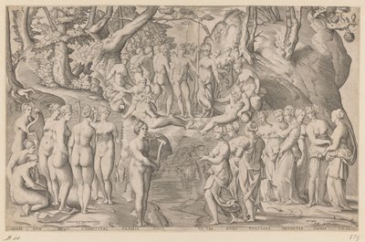 Concours entre les Muses et les Piérides - Enea Vico