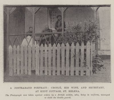 Portrait clandestin, Cronje, sa femme et son secrétaire, à Kent Cottage, Sainte-Hélène - English Photographer
