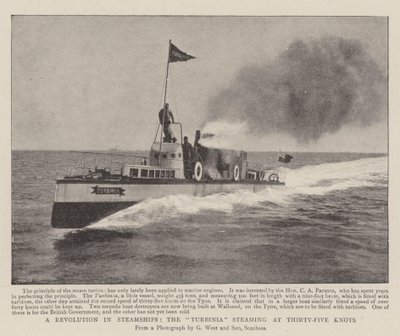 Une révolution dans les navires à vapeur, le Turbinia à trente-cinq nœuds - English Photographer
